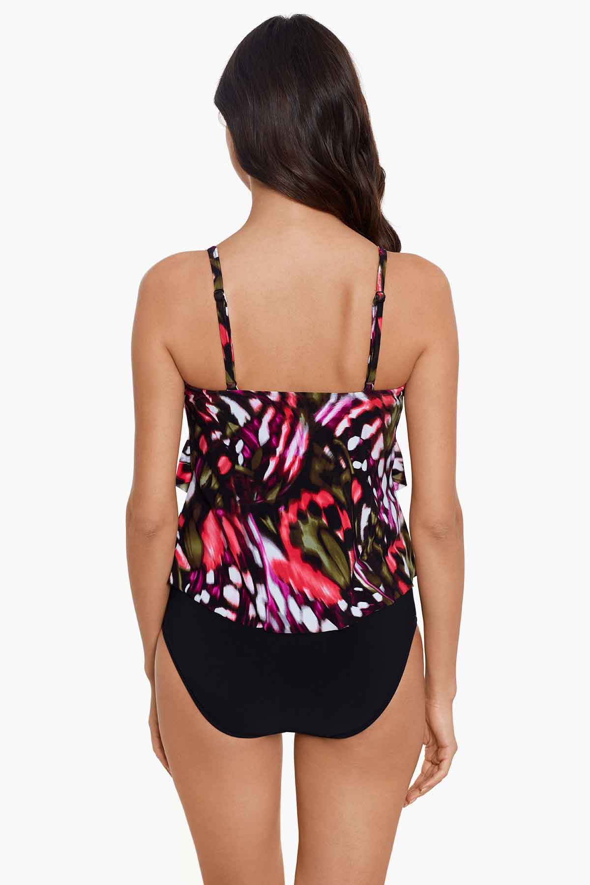 Magicsuit Flutter Rita Tankini Black/Multi | Miraclesuit