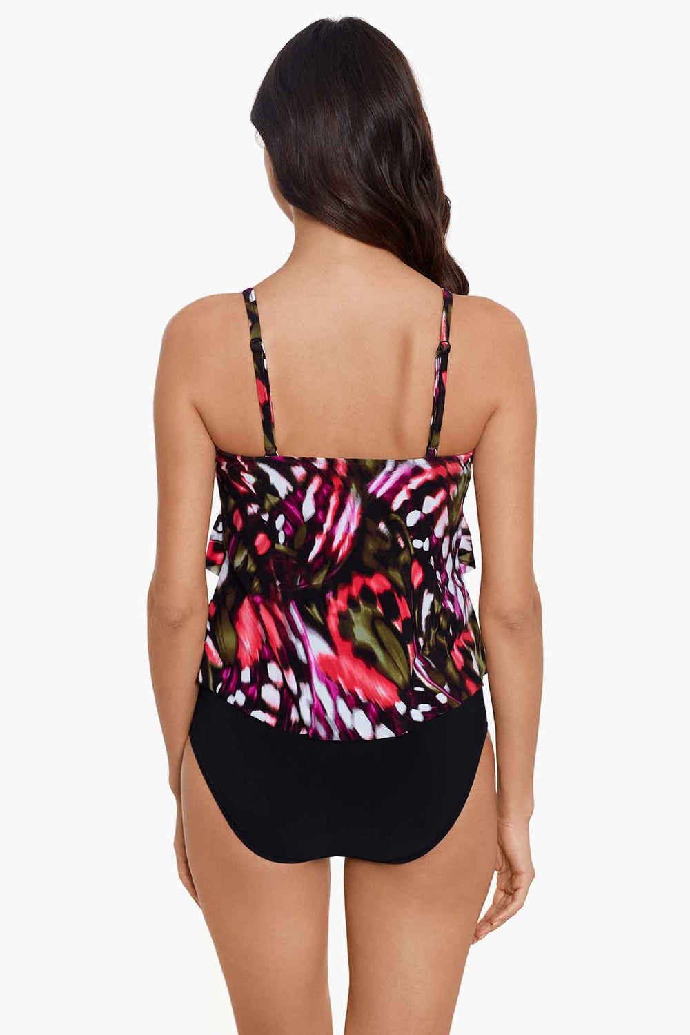 Magicsuit Flutter Rita Tankini Black/Multi | Miraclesuit
