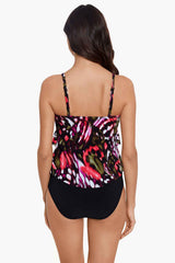 Magicsuit Flutter Rita Tankini Black/Multi | Miraclesuit