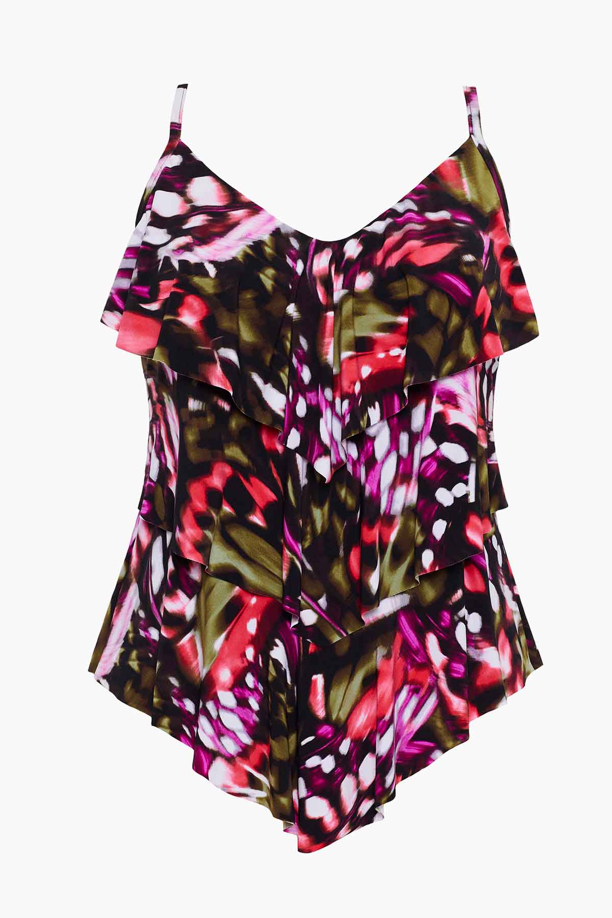 Magicsuit Flutter Rita Tankini Black/Multi | Miraclesuit