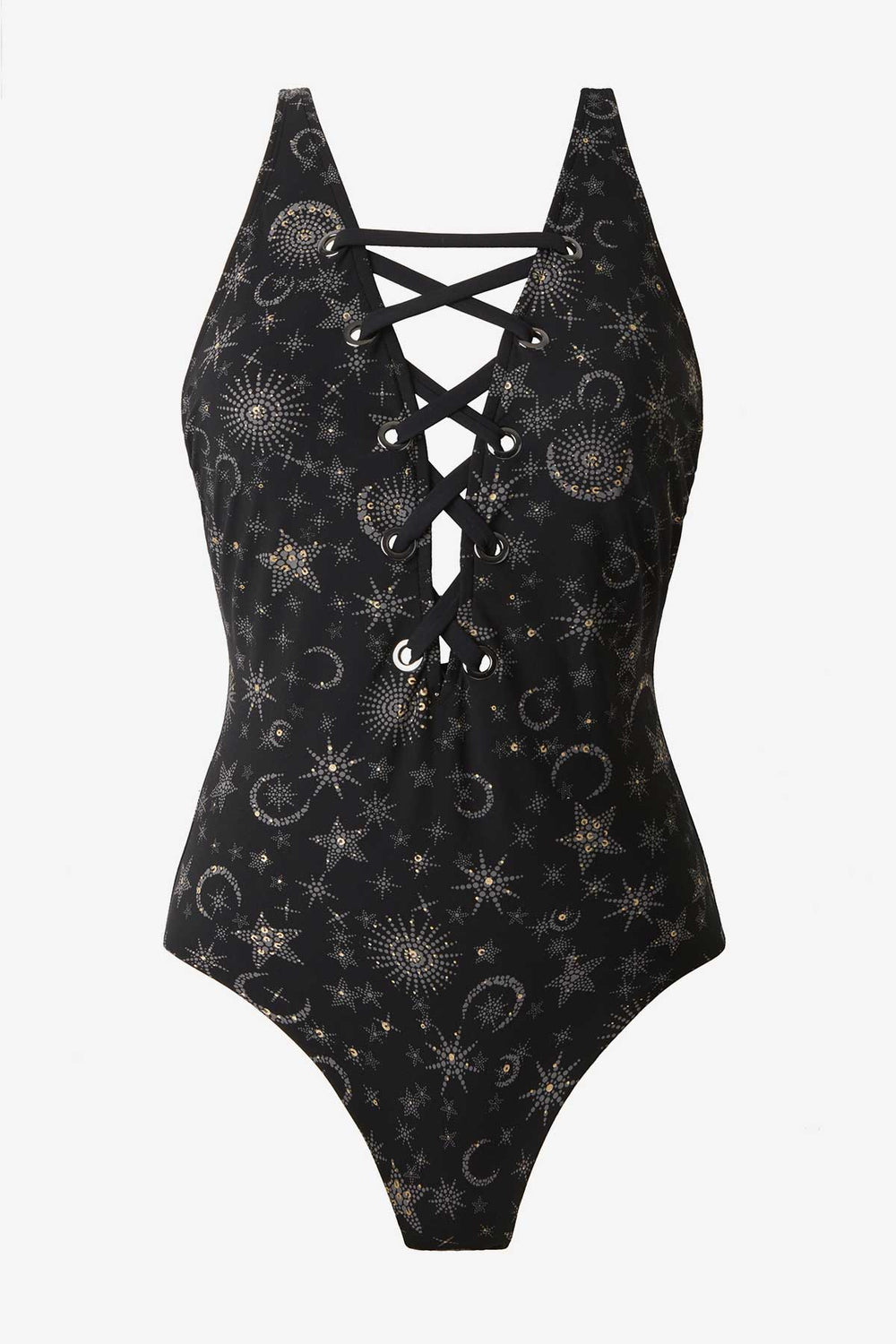 Magicsuit Lucky Stars Steffi Tummy Control Swimsuit Black/Gold | Miraclesuit