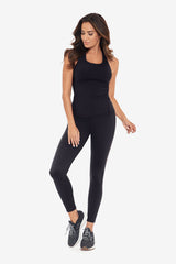 Tummy Control Black Leggings Deep Black | Miraclesuit