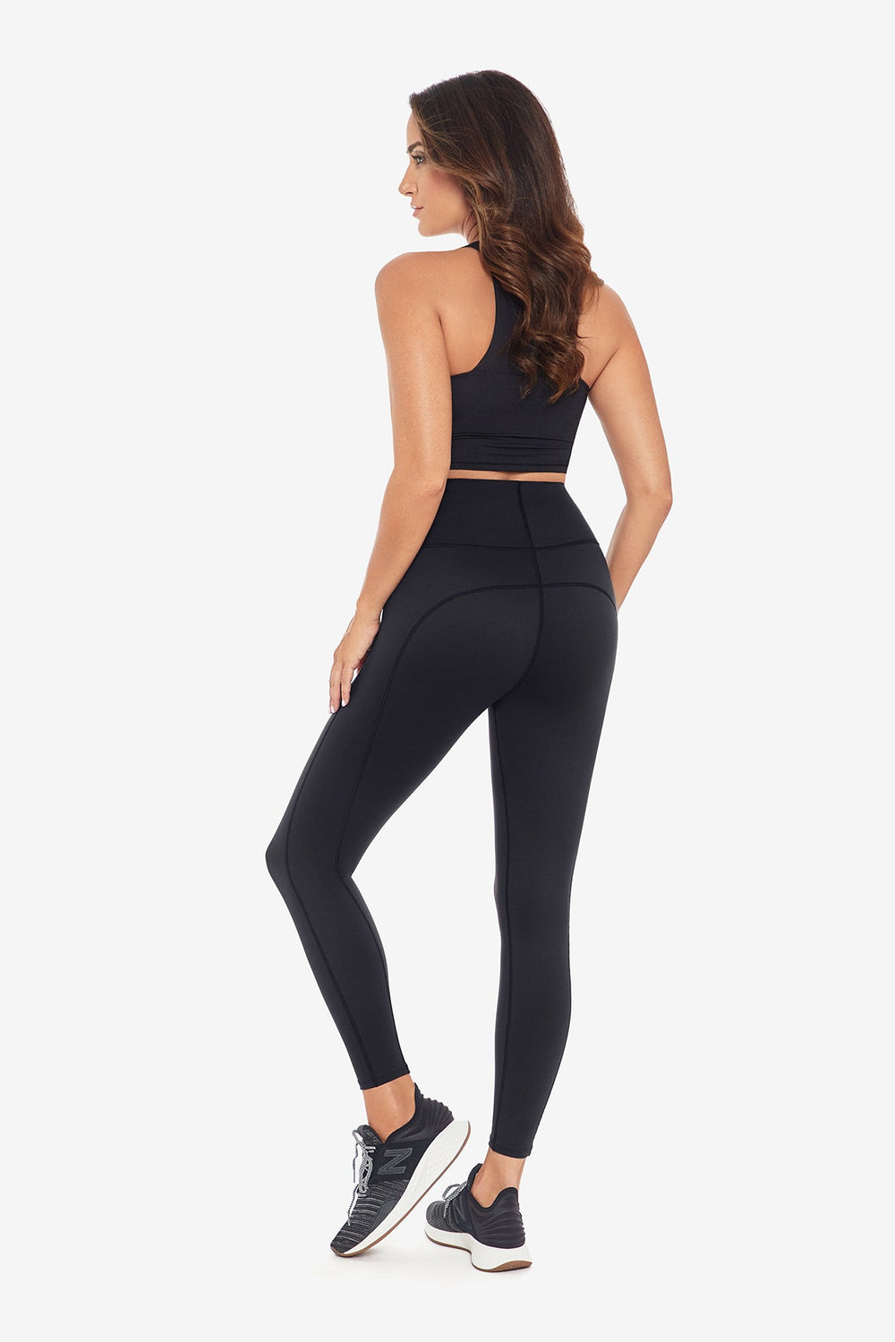 Tummy Control Black Leggings Deep Black | Miraclesuit