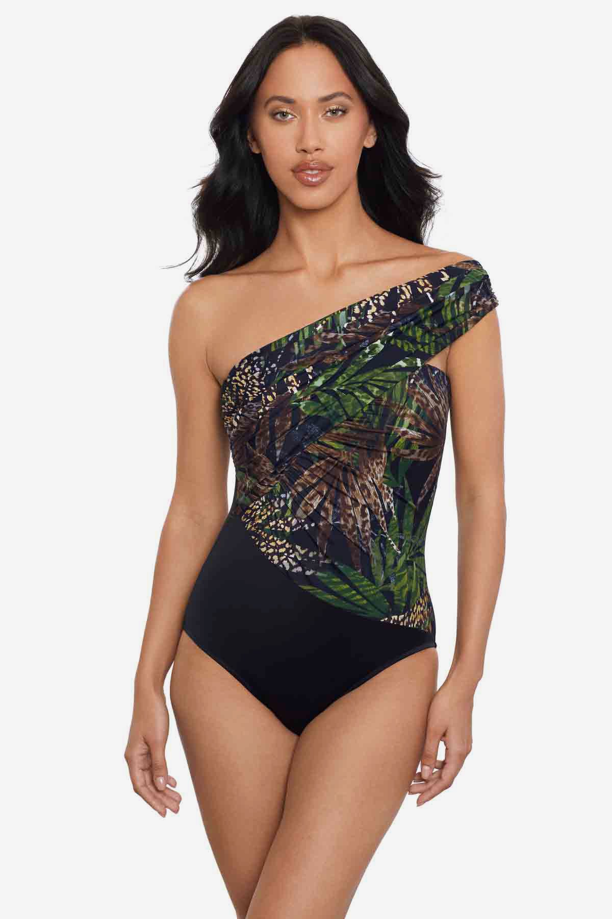 Magicsuit Nighthawk Goddess One Piece Swimsuit Black/Multi | Miraclesuit