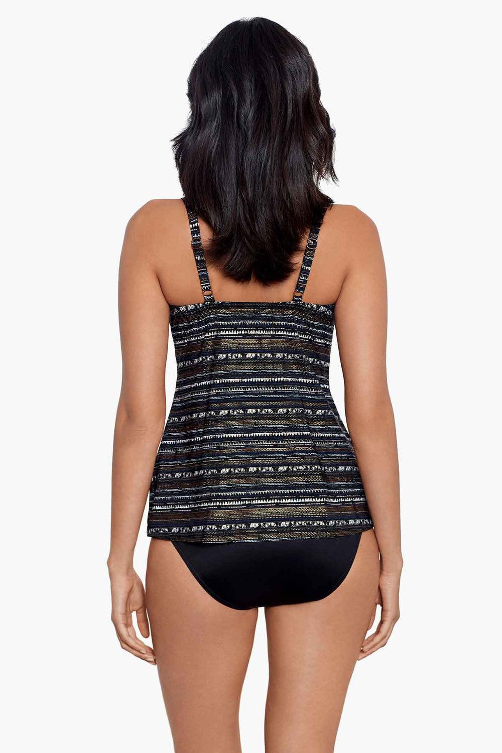 Cypher Love Knot Tankini Black/Multi | Miraclesuit