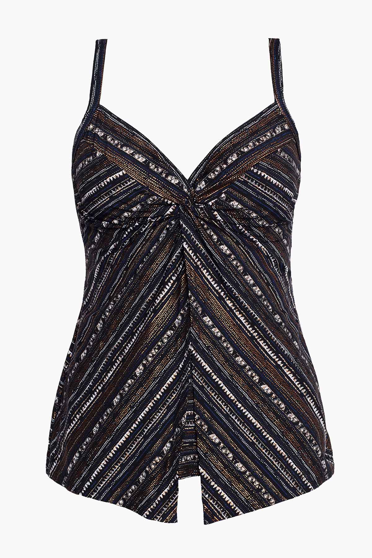 Cypher Love Knot Tankini Black/Multi | Miraclesuit