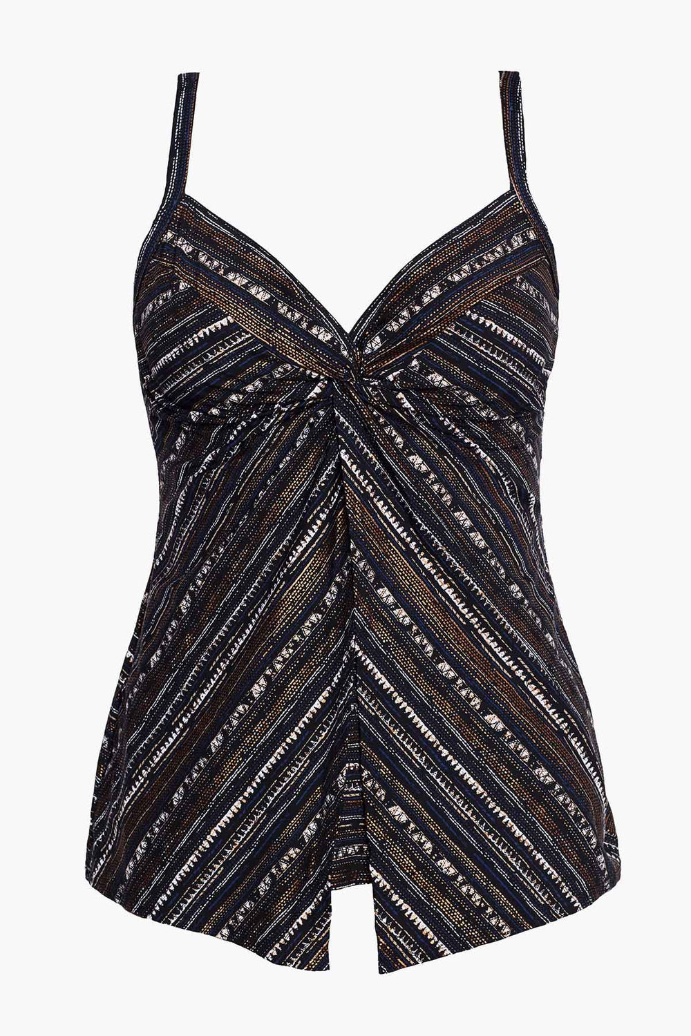 Cypher Love Knot Tankini Black/Multi | Miraclesuit