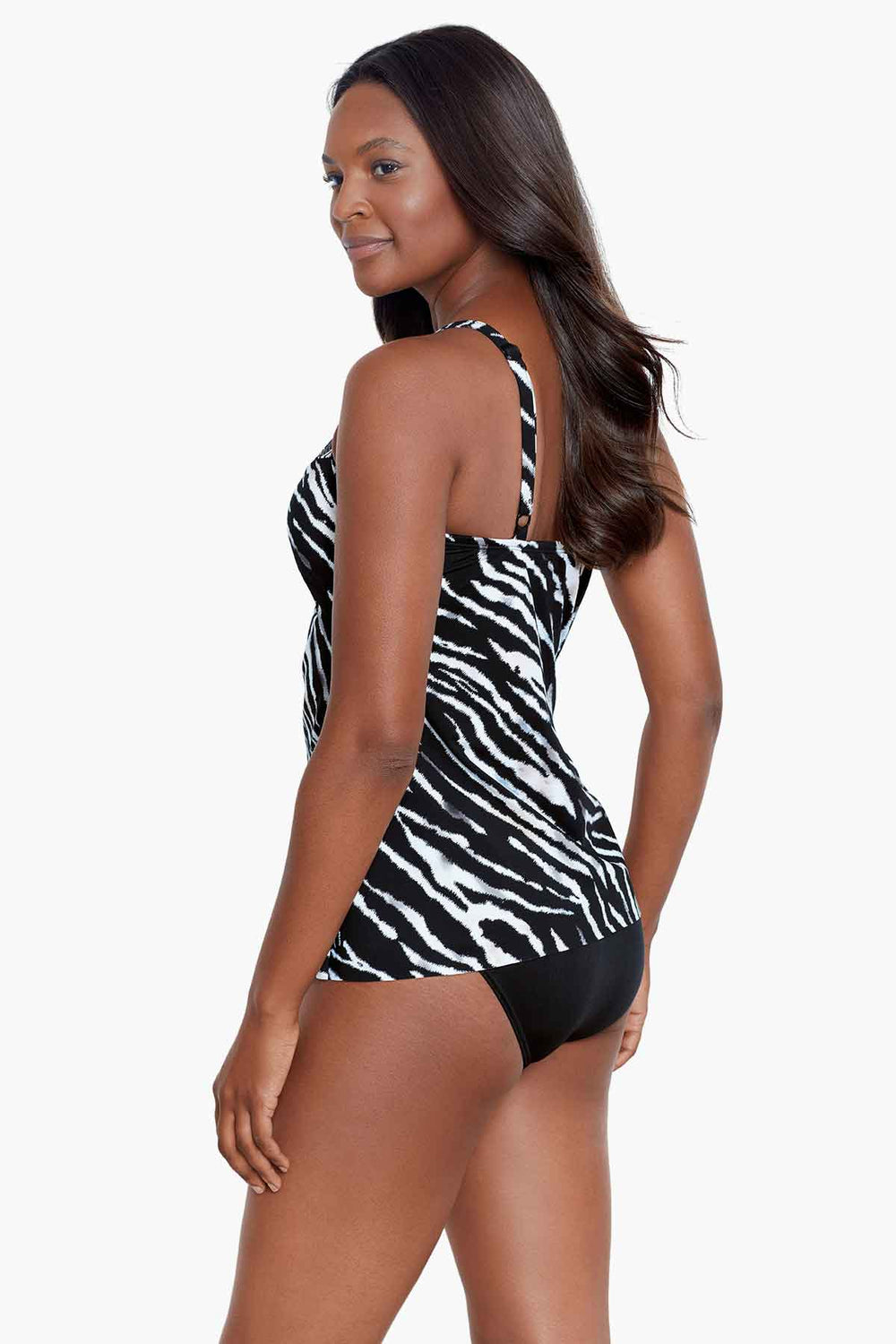 Tigre Sombre Marina Tankini Black/White | Miraclesuit