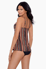 Zwina Gala Tankini Top Black/Multi | Miraclesuit
