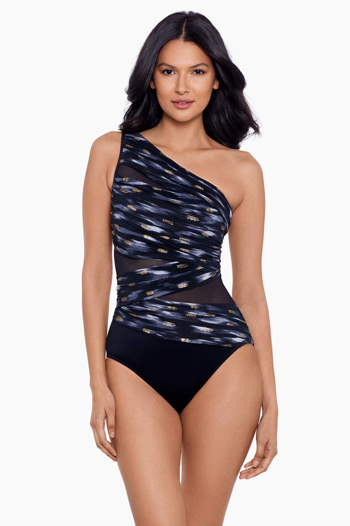 Bronze Reign Jena One Piece Swimsuit Black/Multi | Miraclesuit