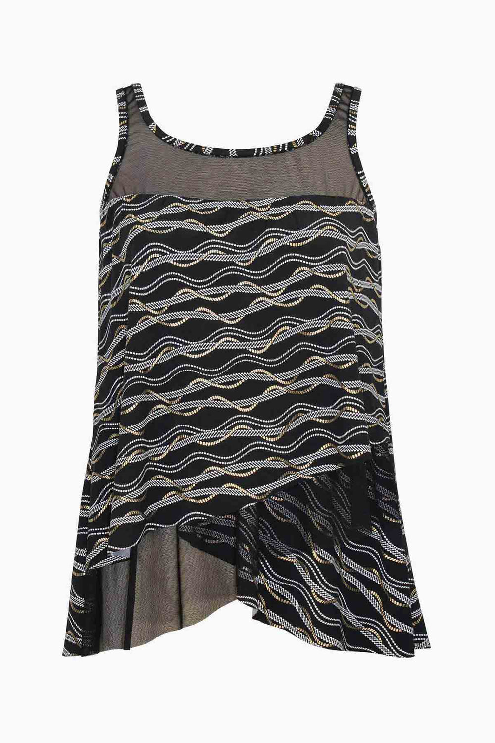 Linked In Mirage Tankini Black/Multi | Miraclesuit
