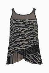 Linked In Mirage Tankini Black/Multi | Miraclesuit