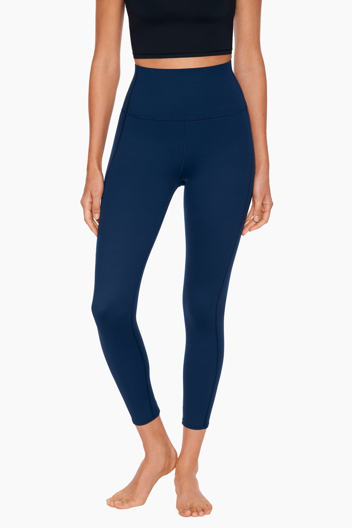 Navy Stitch Tummy Control Performance Leggings Dress Blues | Miraclesuit