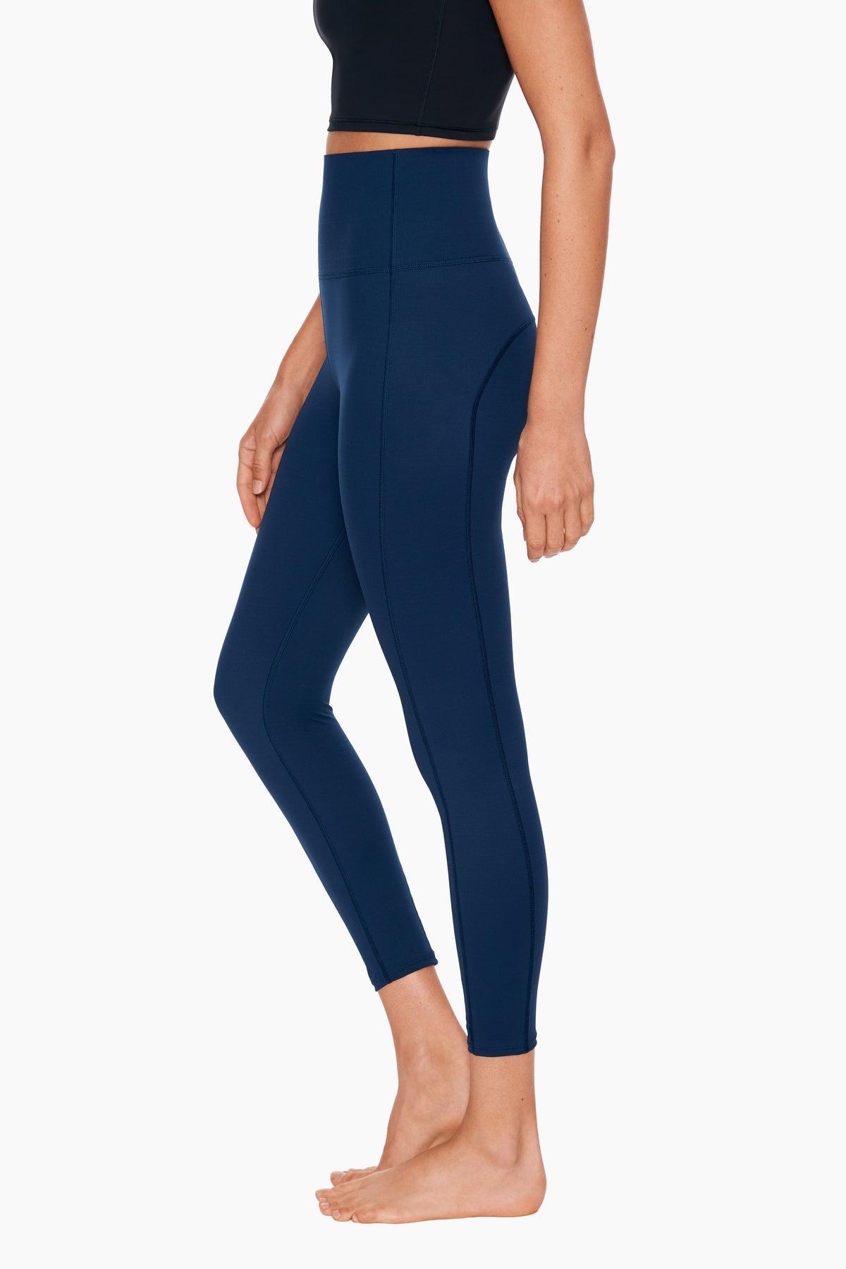 Navy Stitch Tummy Control Performance Leggings Dress Blues | Miraclesuit
