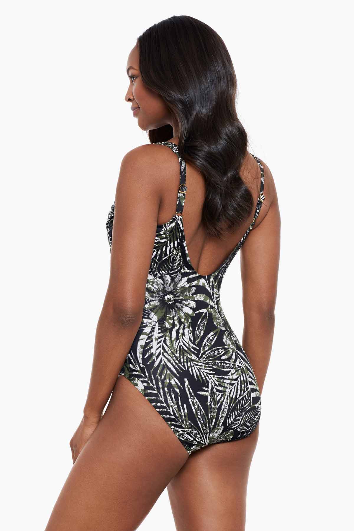 Zahara Sanibel One Piece Swimsuit Black/Multi | Miraclesuit