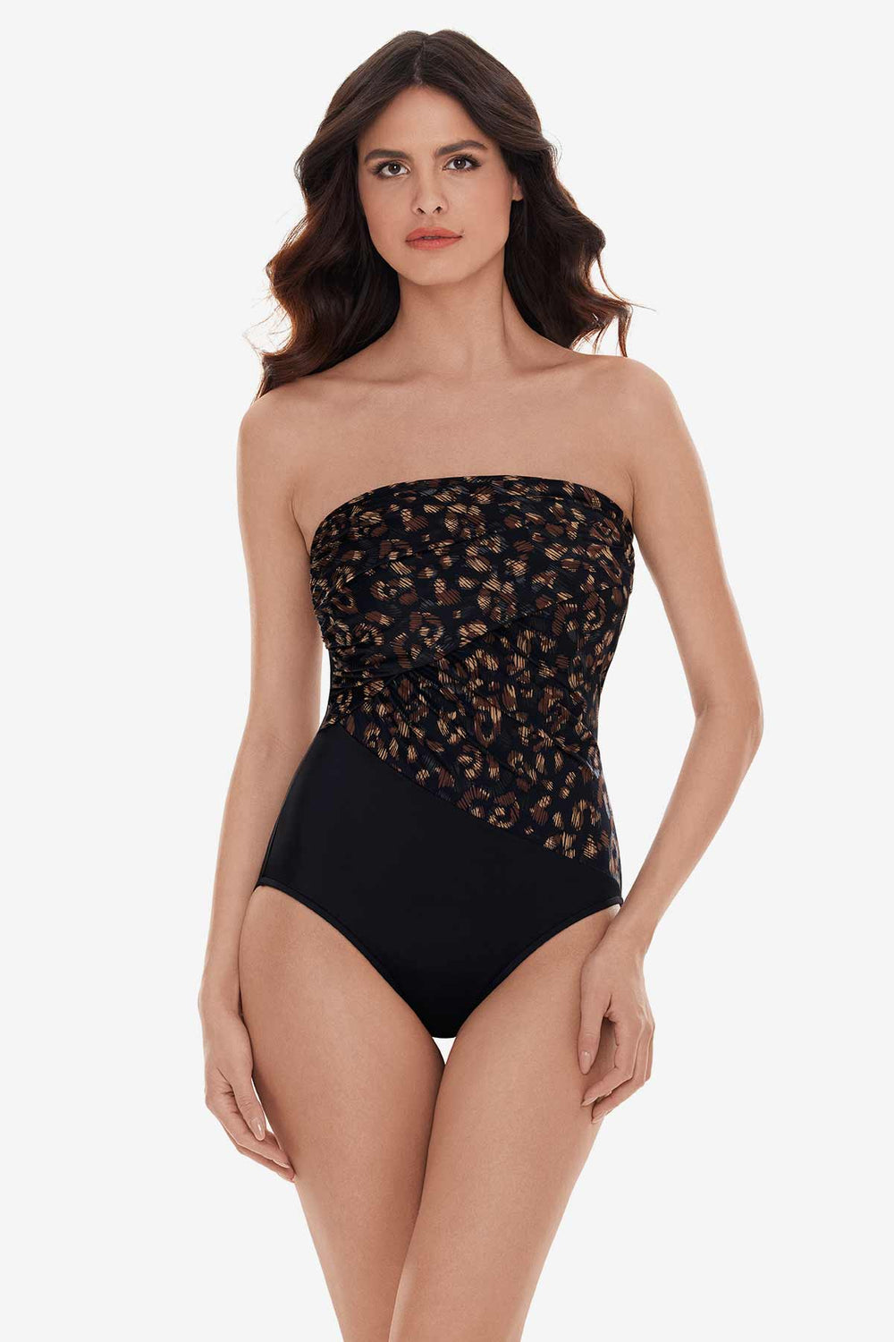 Goddess One Piece in La Paz Black/Brown | Miraclesuit