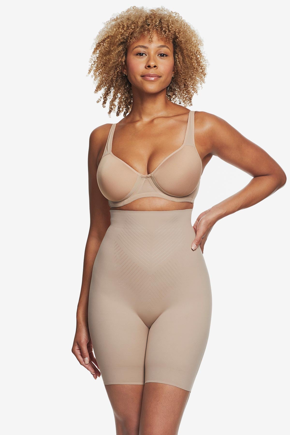 Iconic Core High-Waist Thigh Slimmer with Rear Lift Black | Miraclesuit