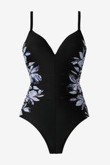 Temptation One Piece in Fiore Di Luna Black/White | Miraclesuit
