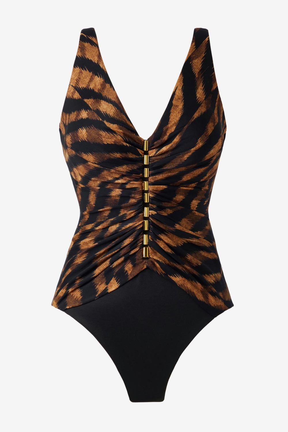Charmer One Piece in Raya De Safari Black/Brown | Miraclesuit