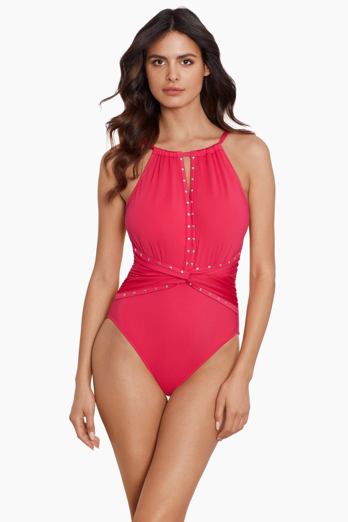 Magicsuit Riveted Diana One Piece Swimsuit Turquoise | Miraclesuit