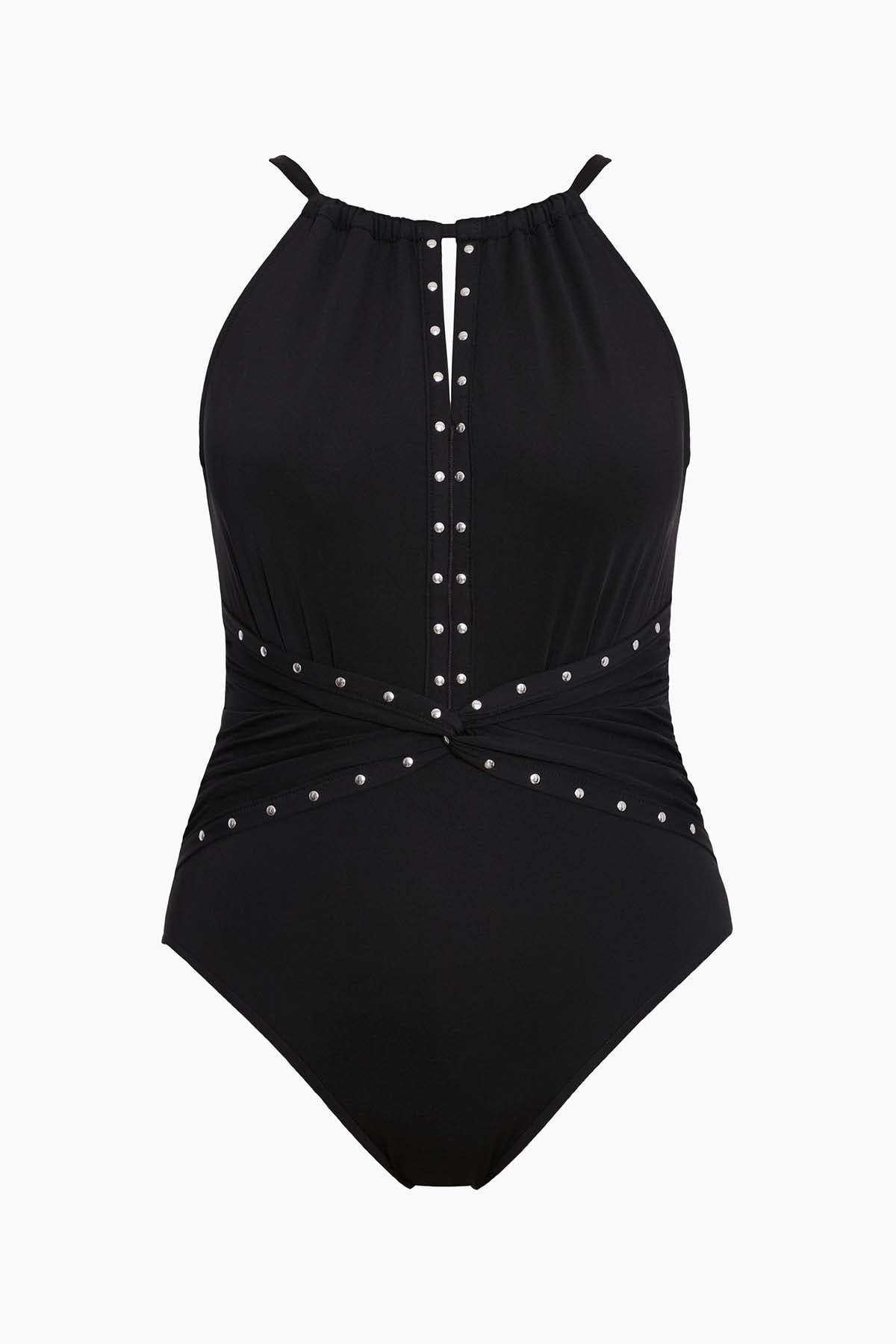 Magicsuit Riveted Diana One Piece Swimsuit Turquoise | Miraclesuit