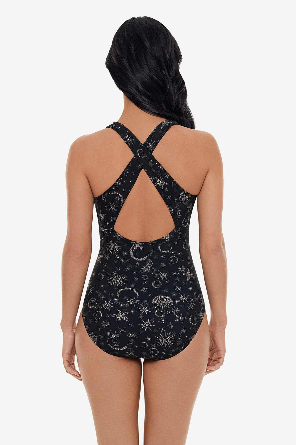 Halle One Piece in Lucky Stars Black/Gold | Miraclesuit