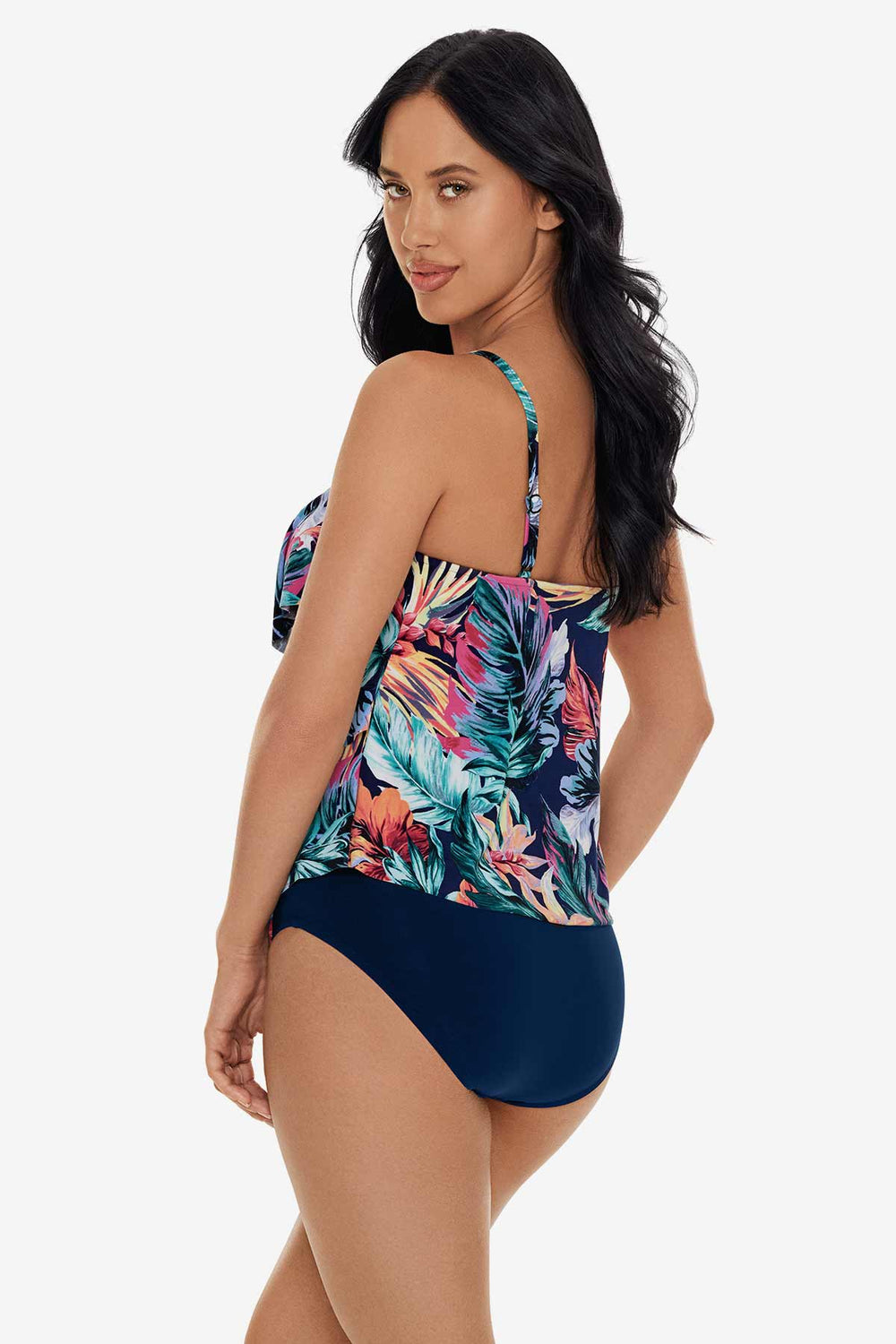 Rita Tankini Top in Belize Navy/Multi | Miraclesuit