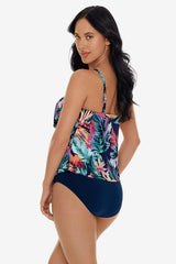 Rita Tankini Top in Belize Navy/Multi | Miraclesuit