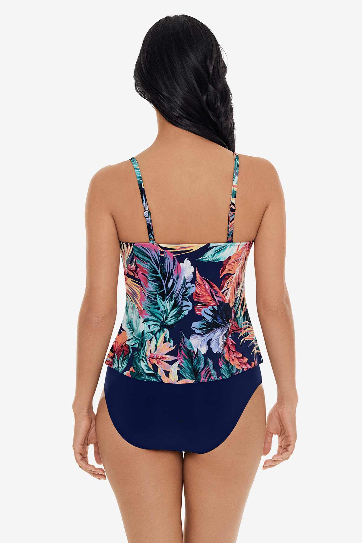 Rita Tankini Top in Belize Navy/Multi | Miraclesuit