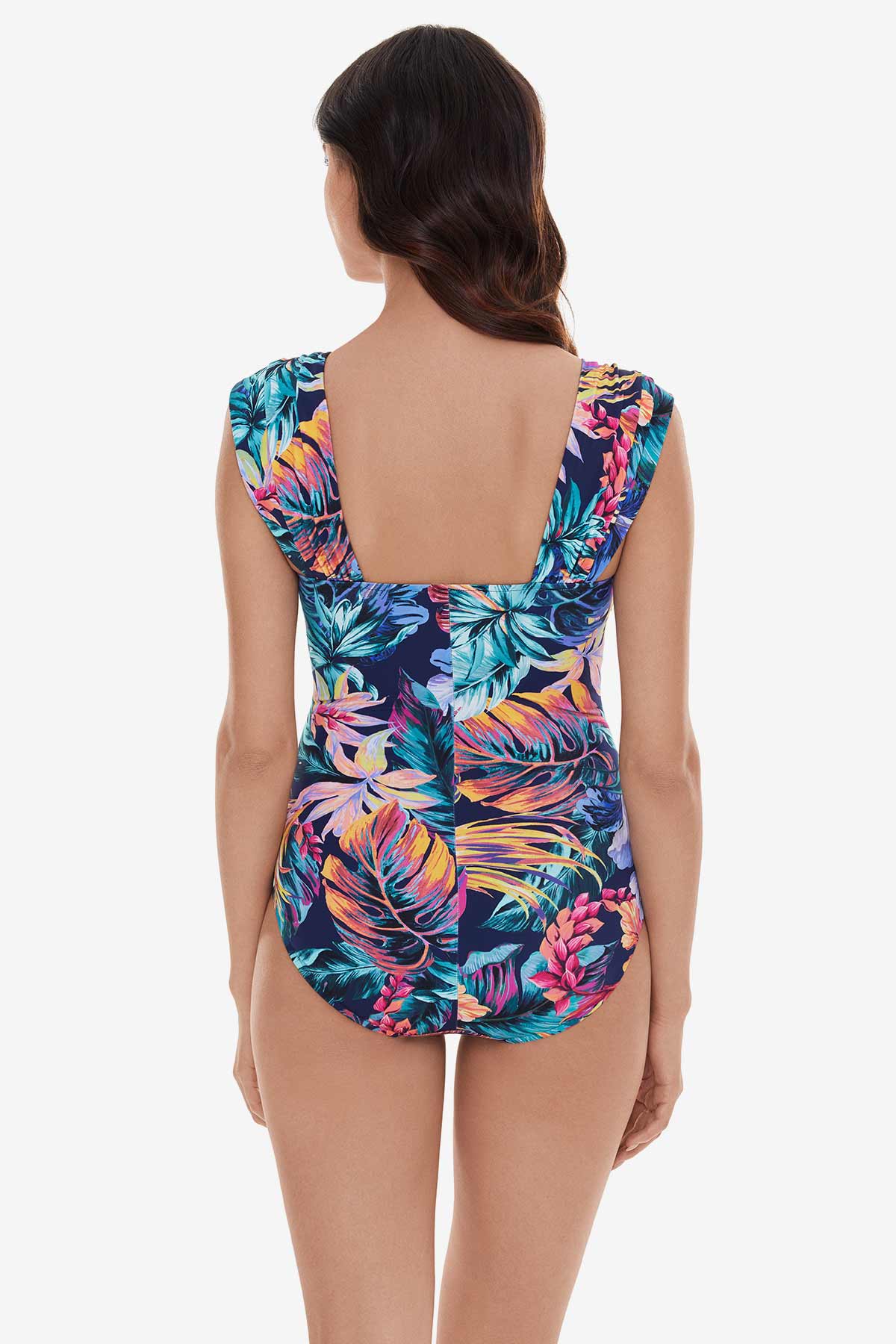 Natalie One Piece in Belize Navy/Multi | Miraclesuit
