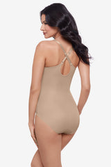 Sexy Sheer Shaping Padded Cup Bodysuit in Warm Beige Warm Beige | Miraclesuit