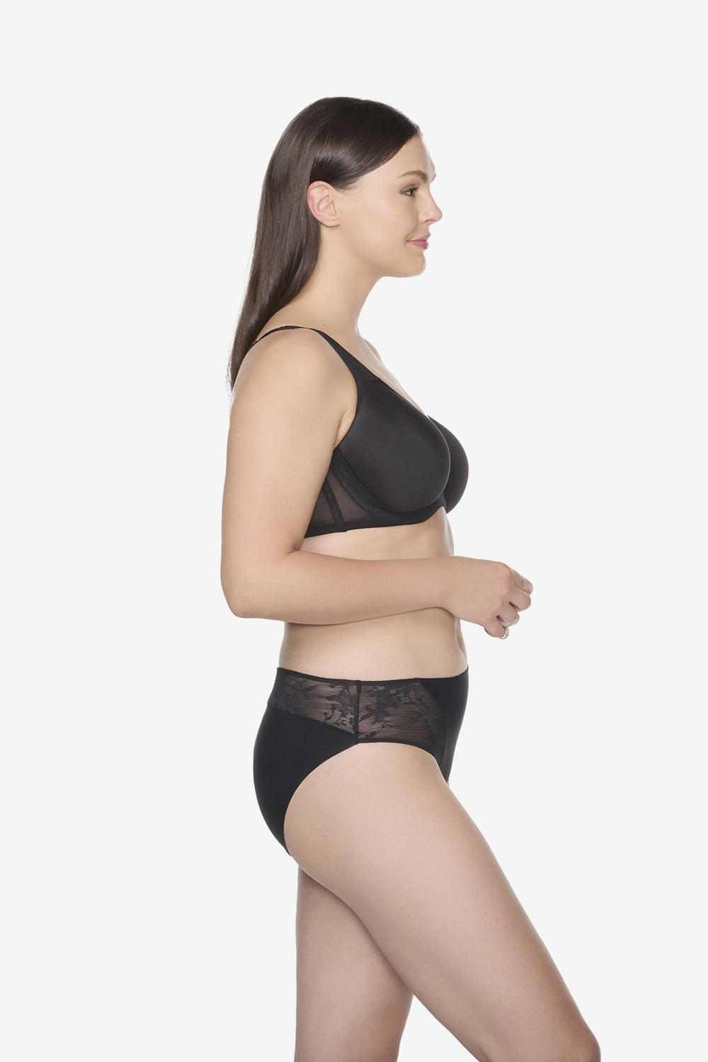 TC Luxe Dreamer Hipster in Deep Black White | Miraclesuit