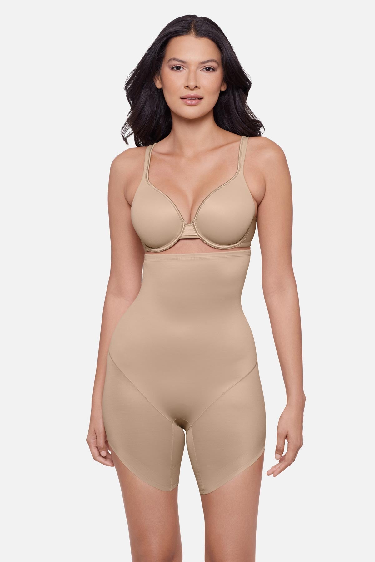 Showstopped High Waist Slanted Hem Shaping Short Black | Miraclesuit