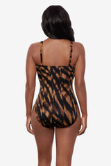 Europa One Piece in Raya De Safari Black/Brown | Miraclesuit