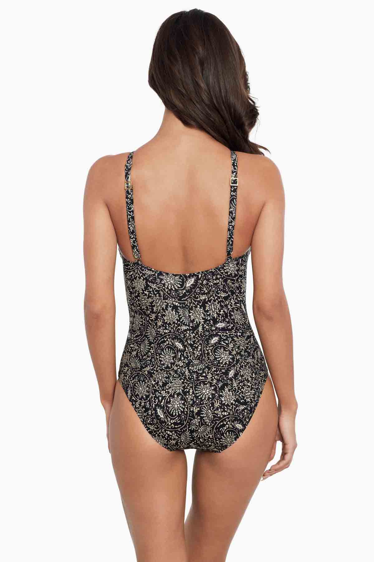 Amoressa Montague Ghost One Piece Swimsuit Black/Multi | Miraclesuit