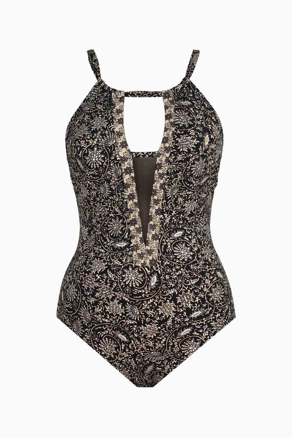 Amoressa Montague Ghost One Piece Swimsuit Black/Multi | Miraclesuit