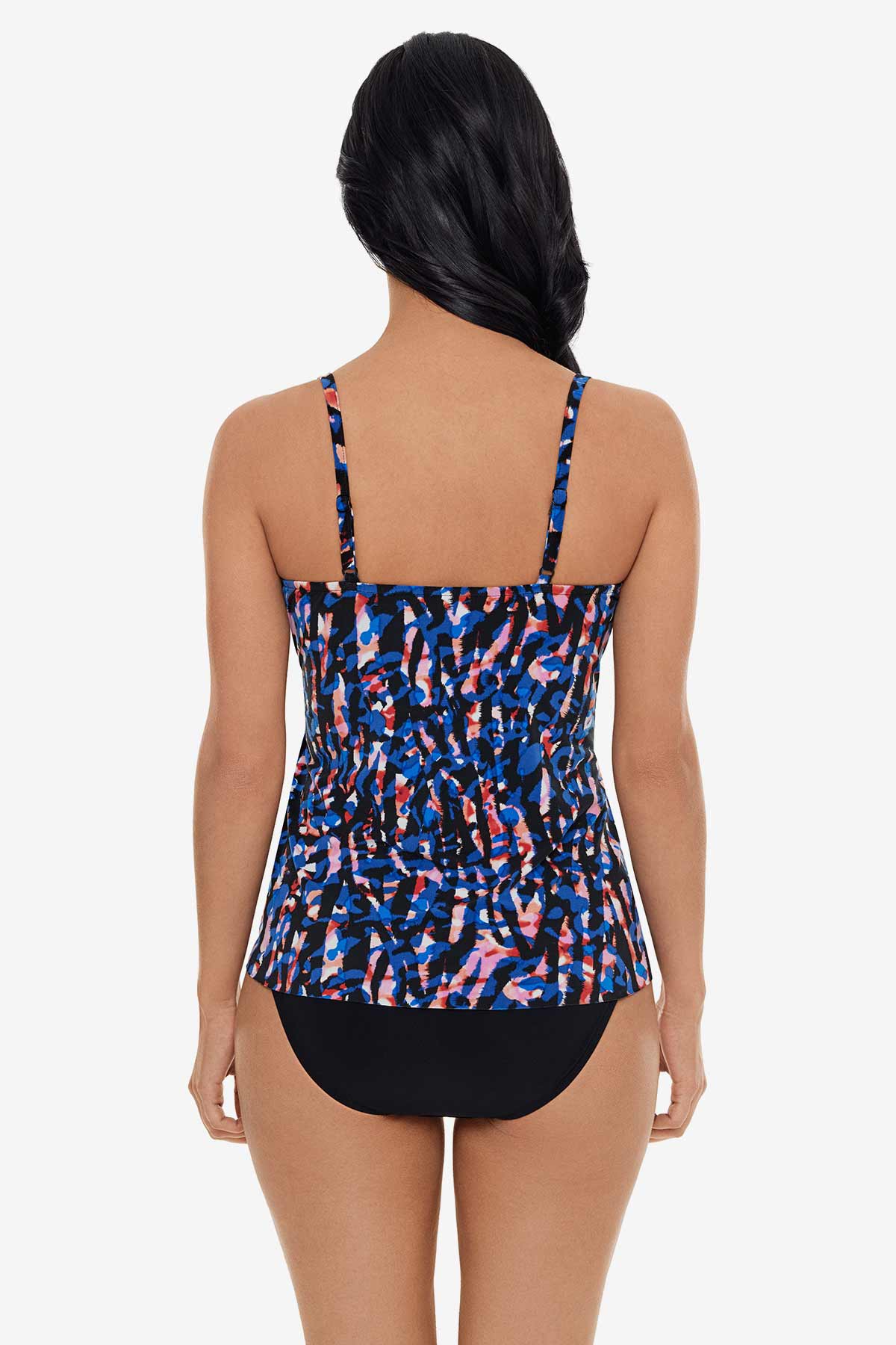 Carma Tankini Top in Burano Black/Multi | Miraclesuit