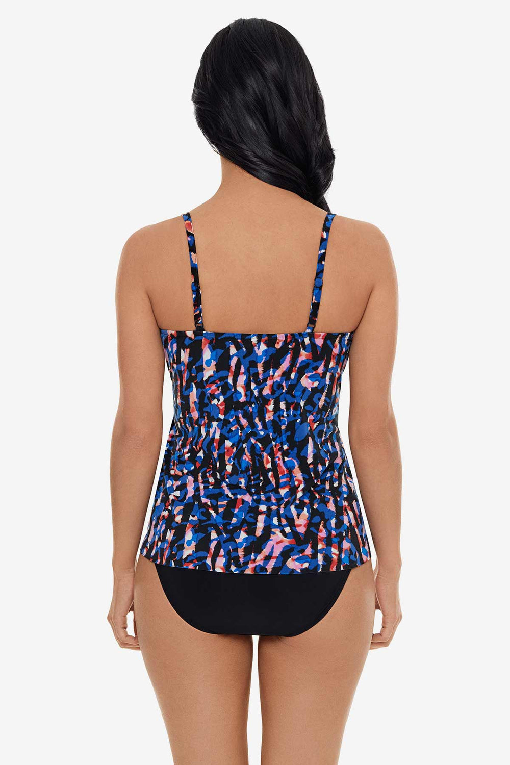 Carma Tankini Top in Burano Black/Multi | Miraclesuit