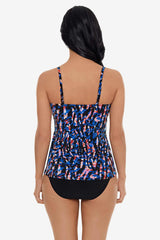 Carma Tankini Top in Burano Black/Multi | Miraclesuit