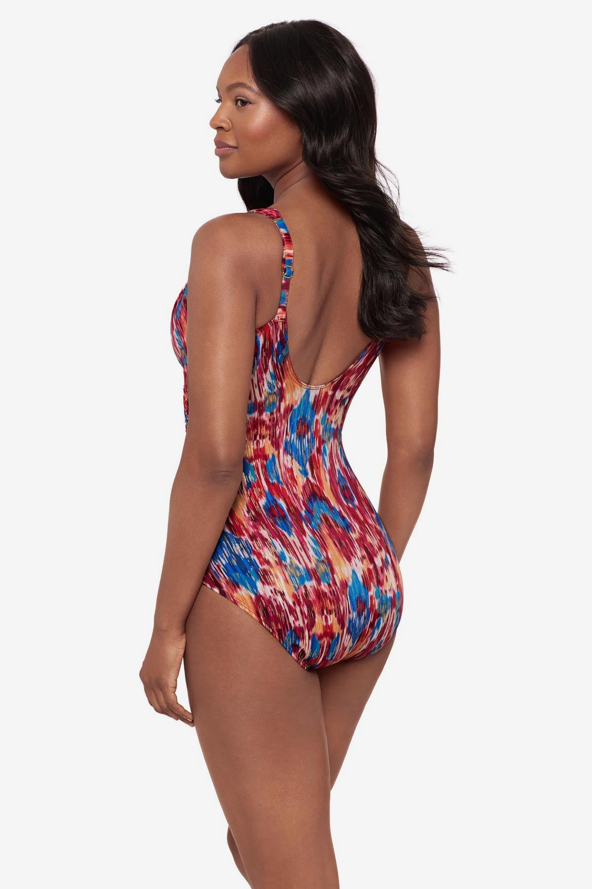 Siren One Piece Swimsuit in Ikat Dorado Multi | Miraclesuit