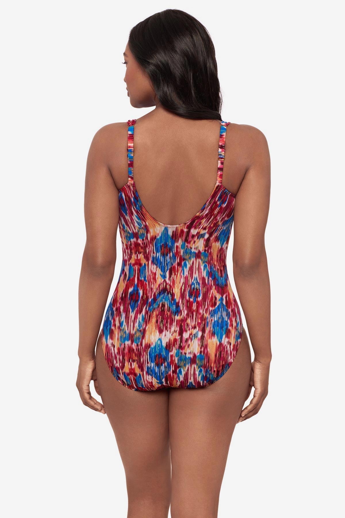 Siren One Piece Swimsuit in Ikat Dorado Multi | Miraclesuit