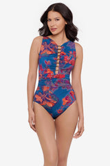 Swizzle One Piece Swimsuit in Decoupage Multi | Miraclesuit