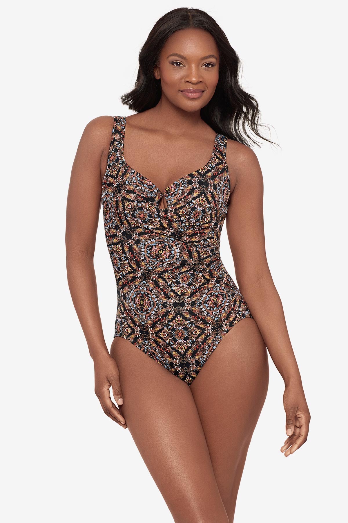 Escape One Piece Swimsuit in Scandale Black/Multi | Miraclesuit