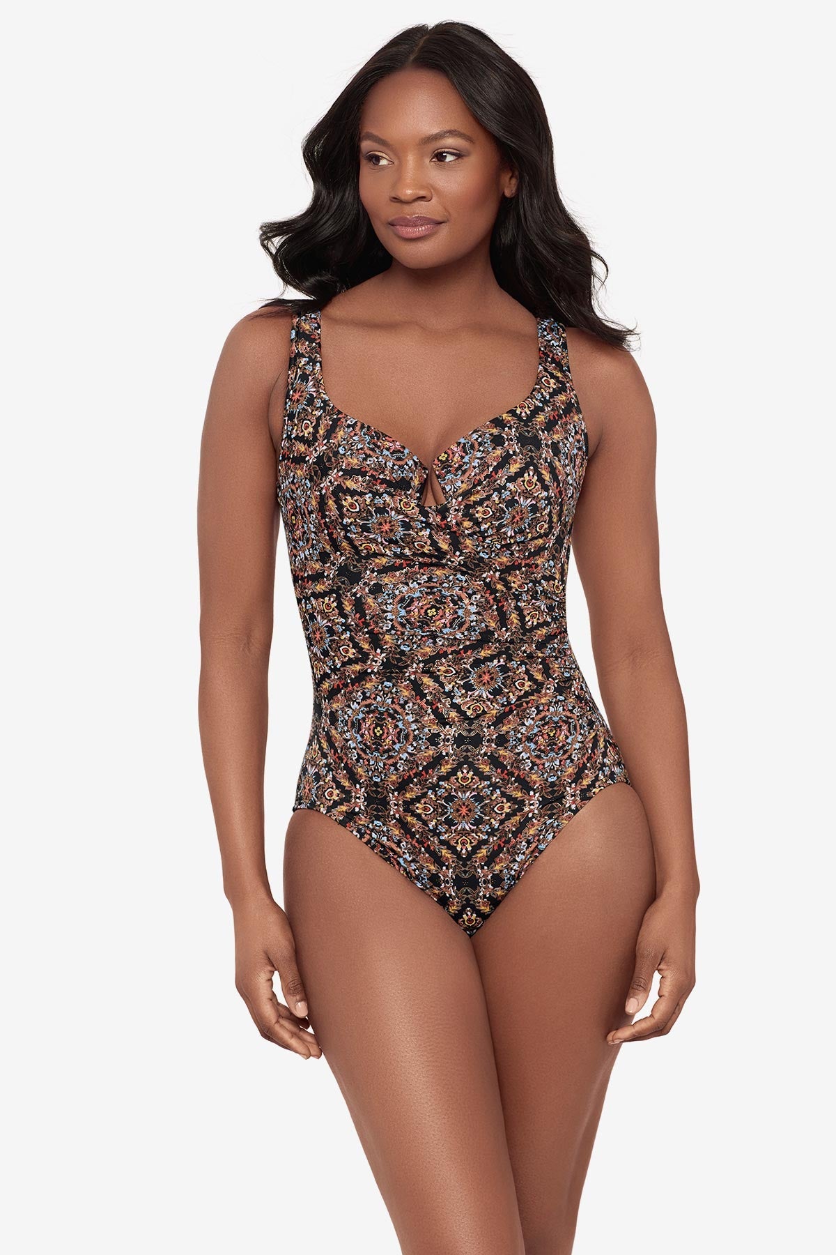 Escape One Piece Swimsuit in Scandale Black/Multi | Miraclesuit