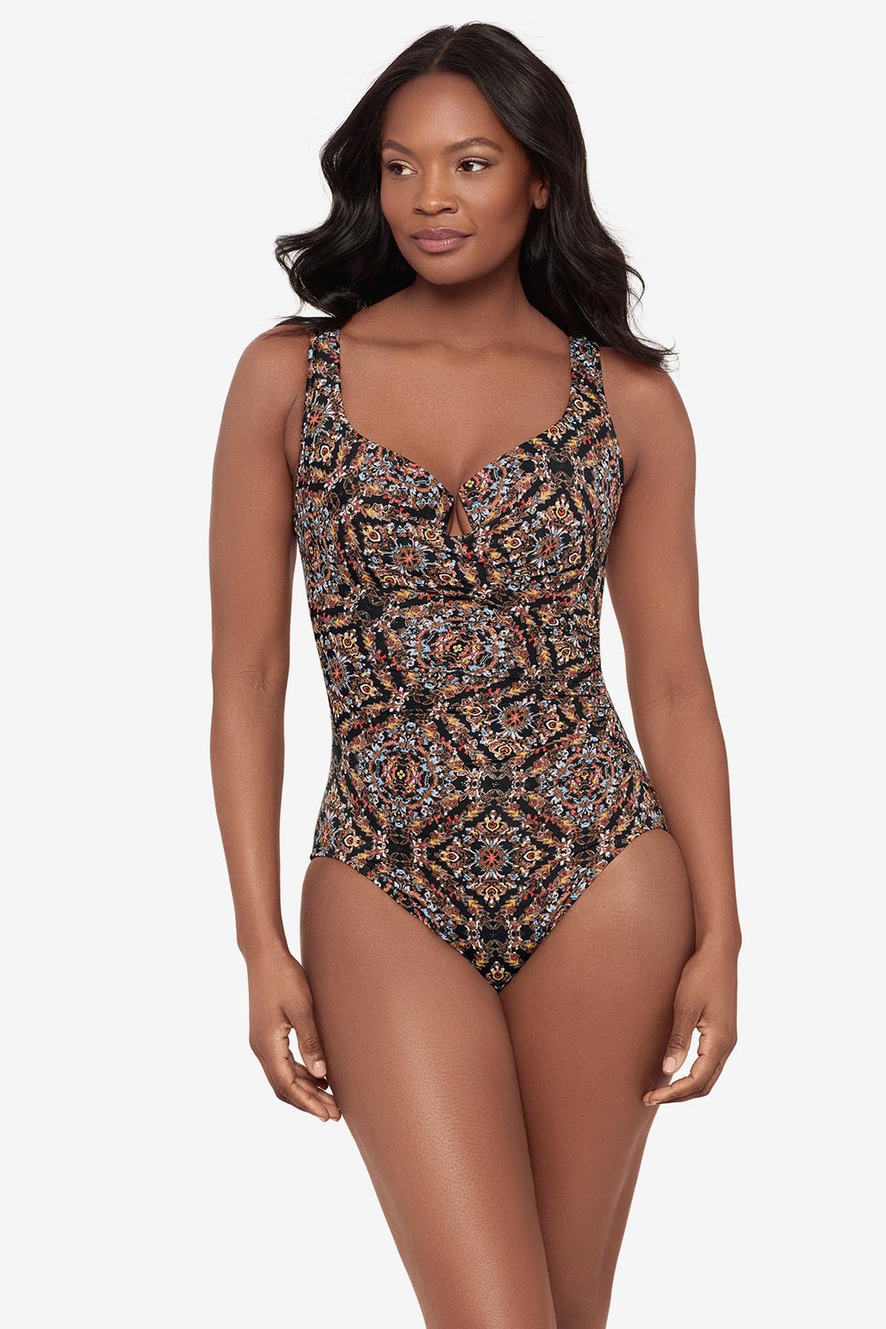 Escape One Piece Swimsuit in Scandale Black/Multi | Miraclesuit