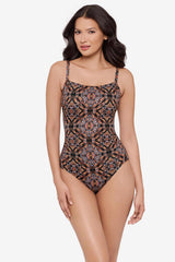 Kara One Piece Swimsuit in Scandale Black/Multi | Miraclesuit