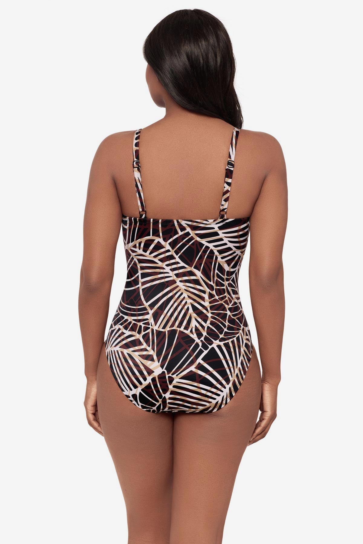 Kara One Piece Swimsuit in Let's Be Fronds Black/Multi | Miraclesuit
