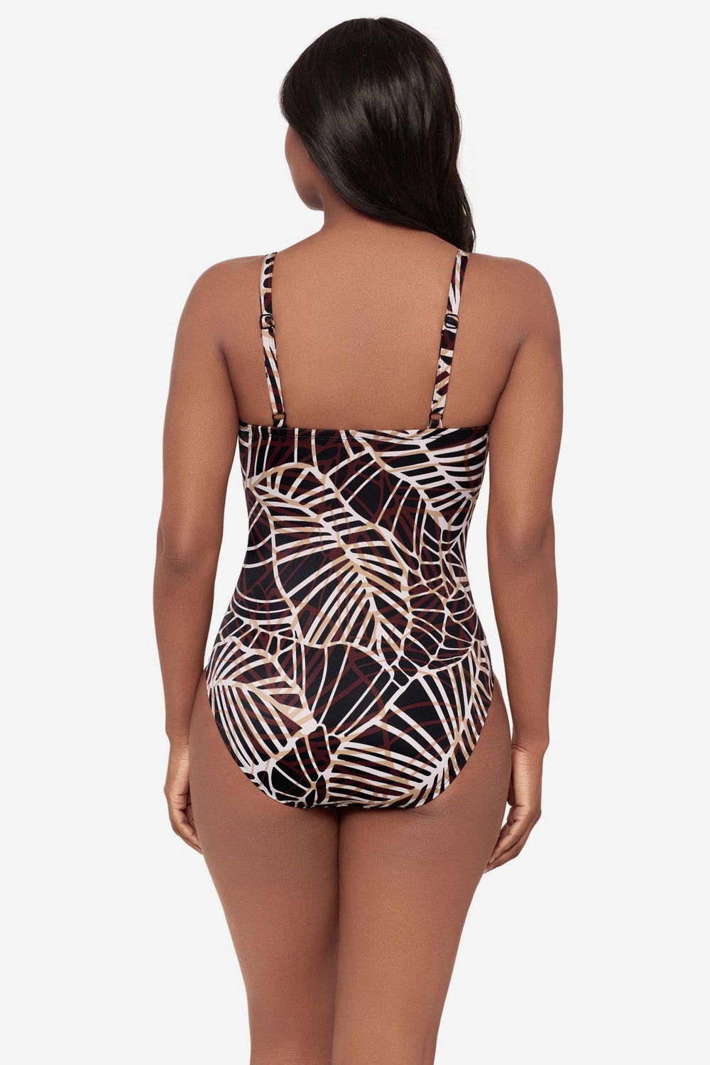 Kara One Piece Swimsuit in Let's Be Fronds Black/Multi | Miraclesuit