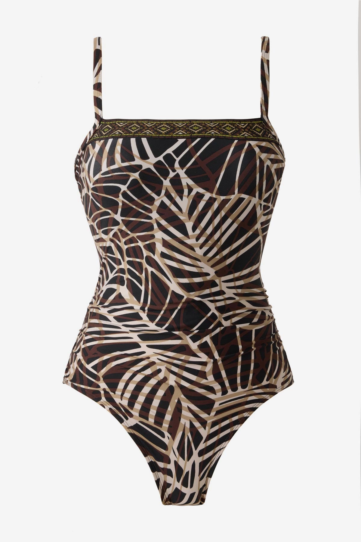 Kara One Piece Swimsuit in Let's Be Fronds Black/Multi | Miraclesuit