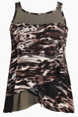 Tempest Mirage Tankini Top DD-Cup Black/Brown | Miraclesuit